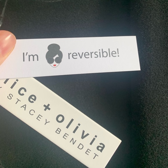 ALICE + OLIVIA Reversible Tomiko Leopard Print & Black Coat size XS/S - Picture 8 of 9